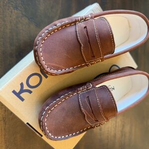Kids Classic Brown Moccasin Loafers - Comfortable Slip-On